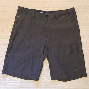 Tommy Bahama Chip and Run Shorts Chino Size 33 x 10" Gray Coal IslandZone Golf